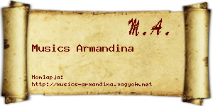 Musics Armandina névjegykártya